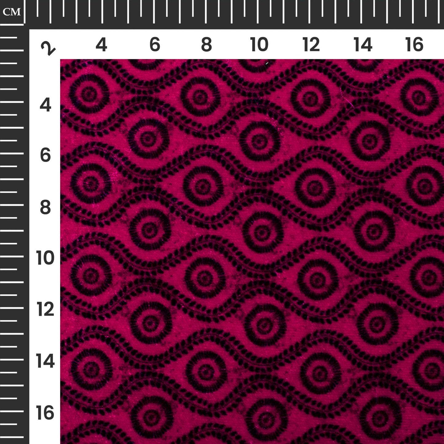 Pink Trellis Pattern Digital Print Premium Velvet Fabric