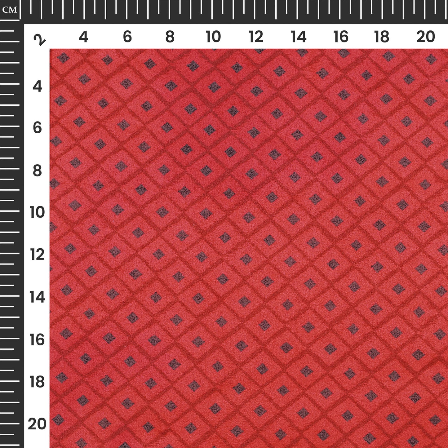 Retro Geomatic Printed Deluxe Suede Fabric