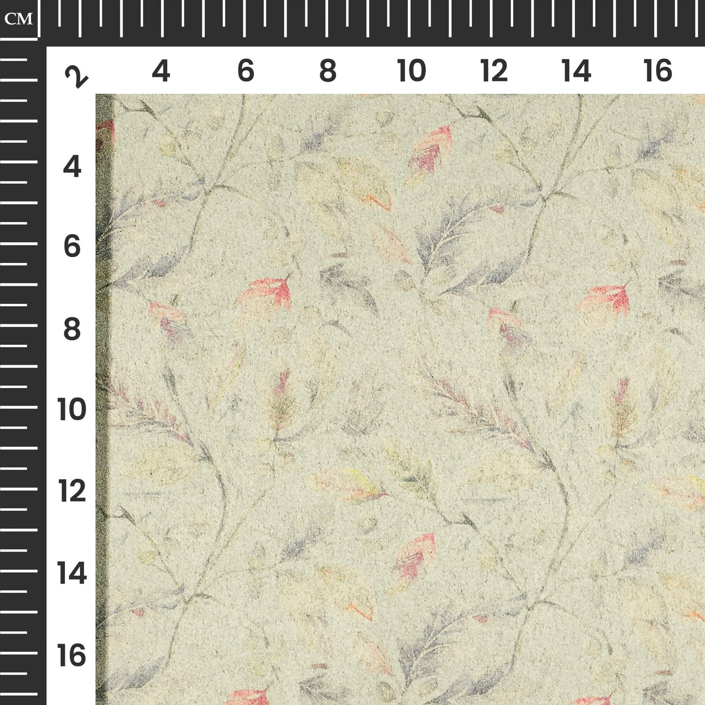 Vintage Floral Printed Deluxe Suede Fabric