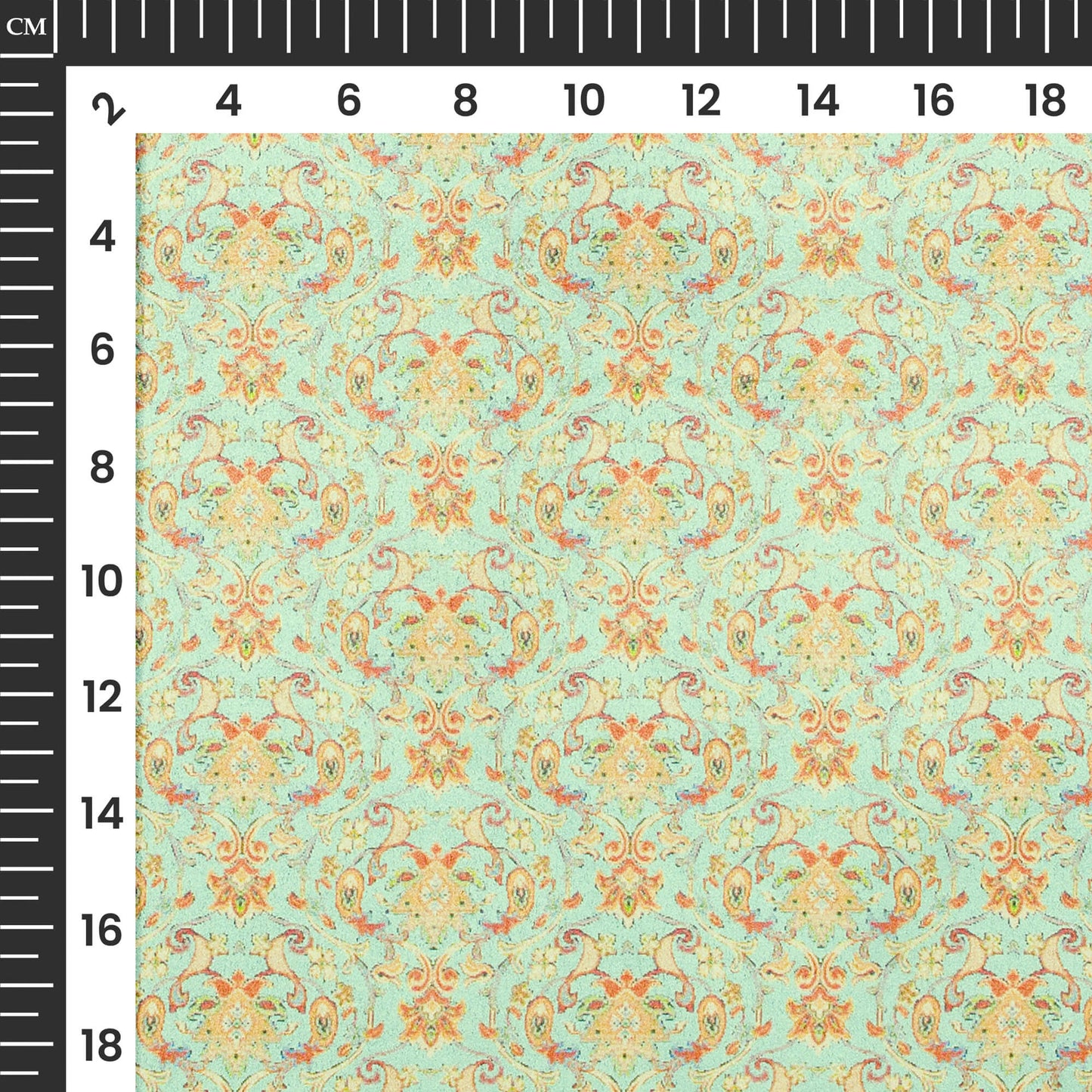 Ethnic Paisley Printed Deluxe Suede Fabric