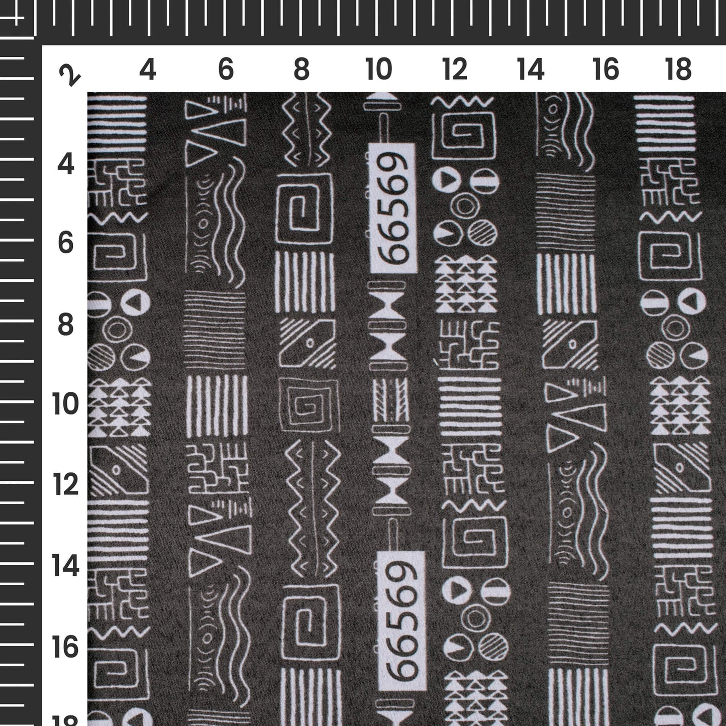 Black Abstract Printed Exclusive Shirting Fabric