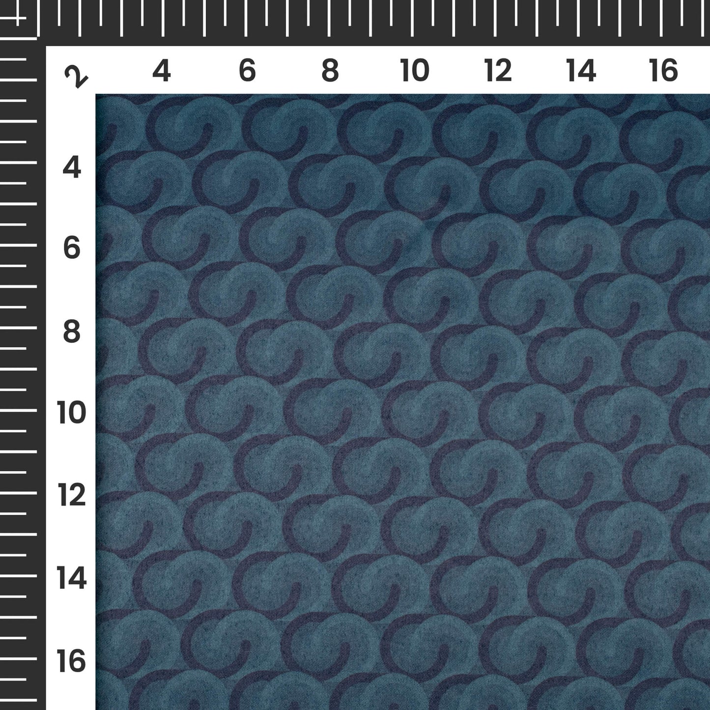 Cerulean Blue Abstract Printed Exclusive Shirting Fabric