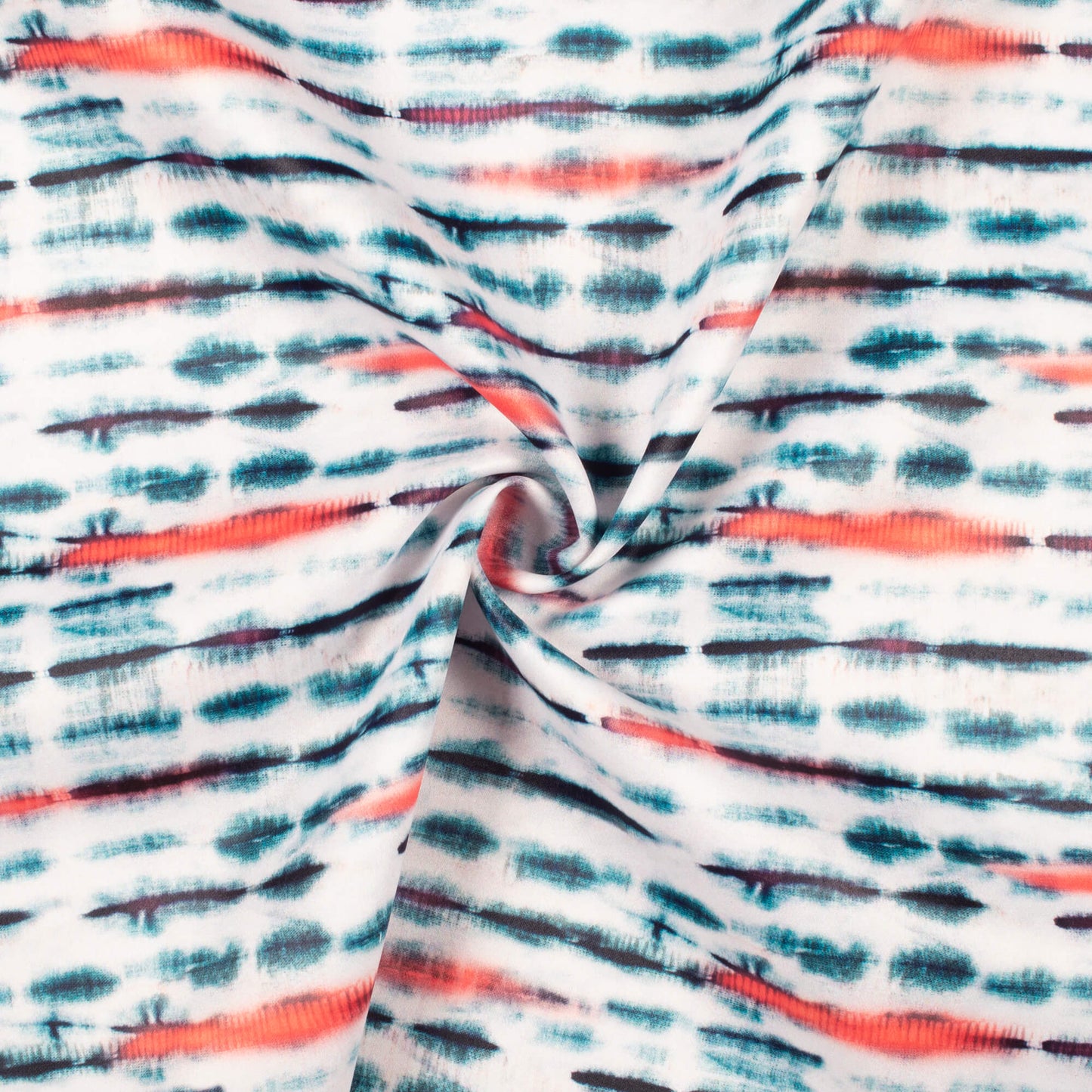 Teal Blue Shiiborii Printed Exclusive Shirting Fabric