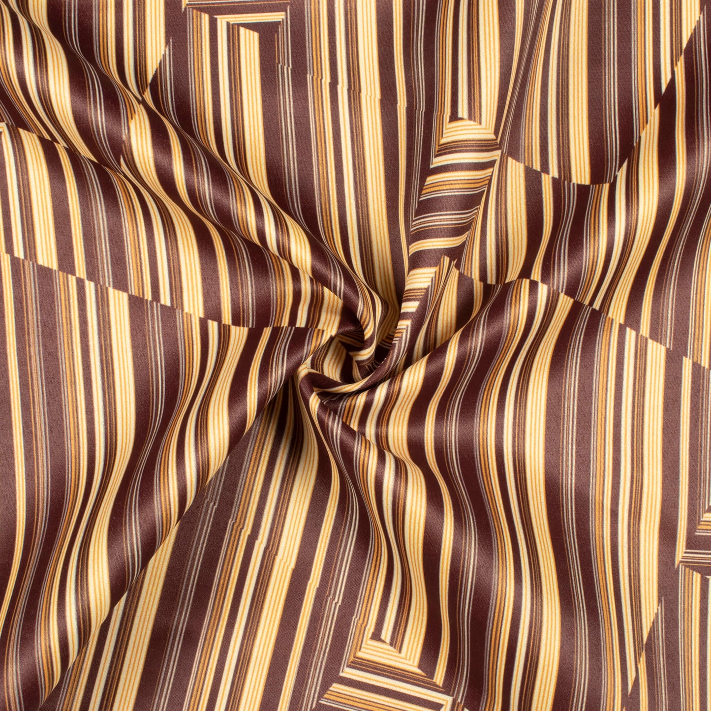 Brown And Orange Printed Exclusive Shirting Fabric