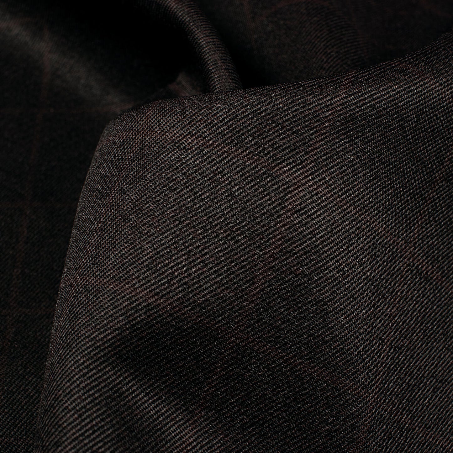 Black Checks Printed Luxury Suiting Fabric