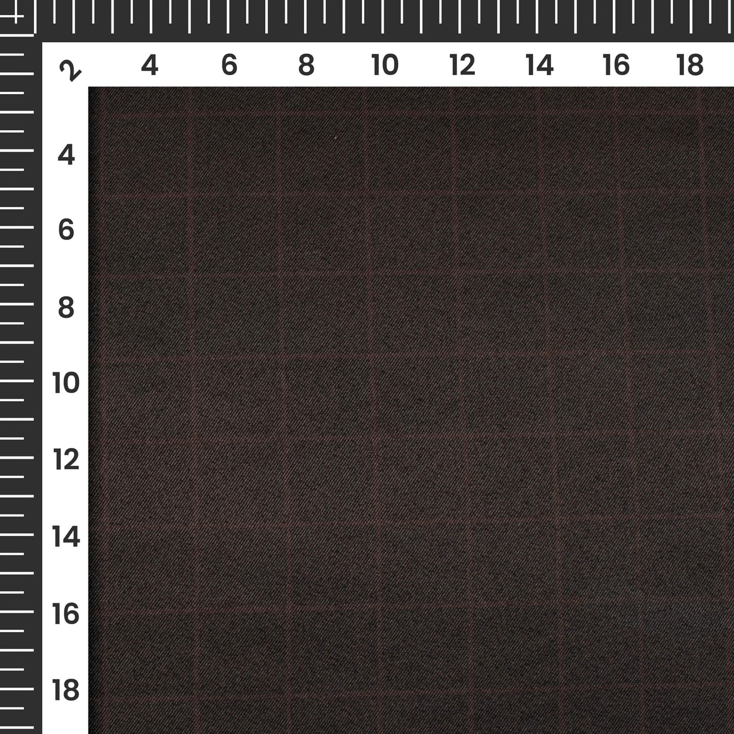 Black Checks Printed Luxury Suiting Fabric