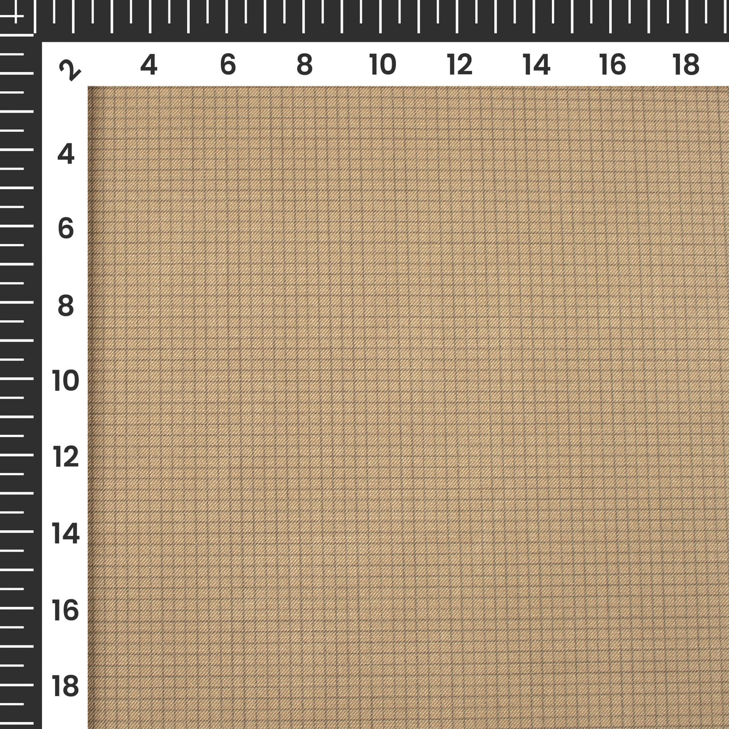 Tan Brown Checks Printed Luxury Suiting Fabric