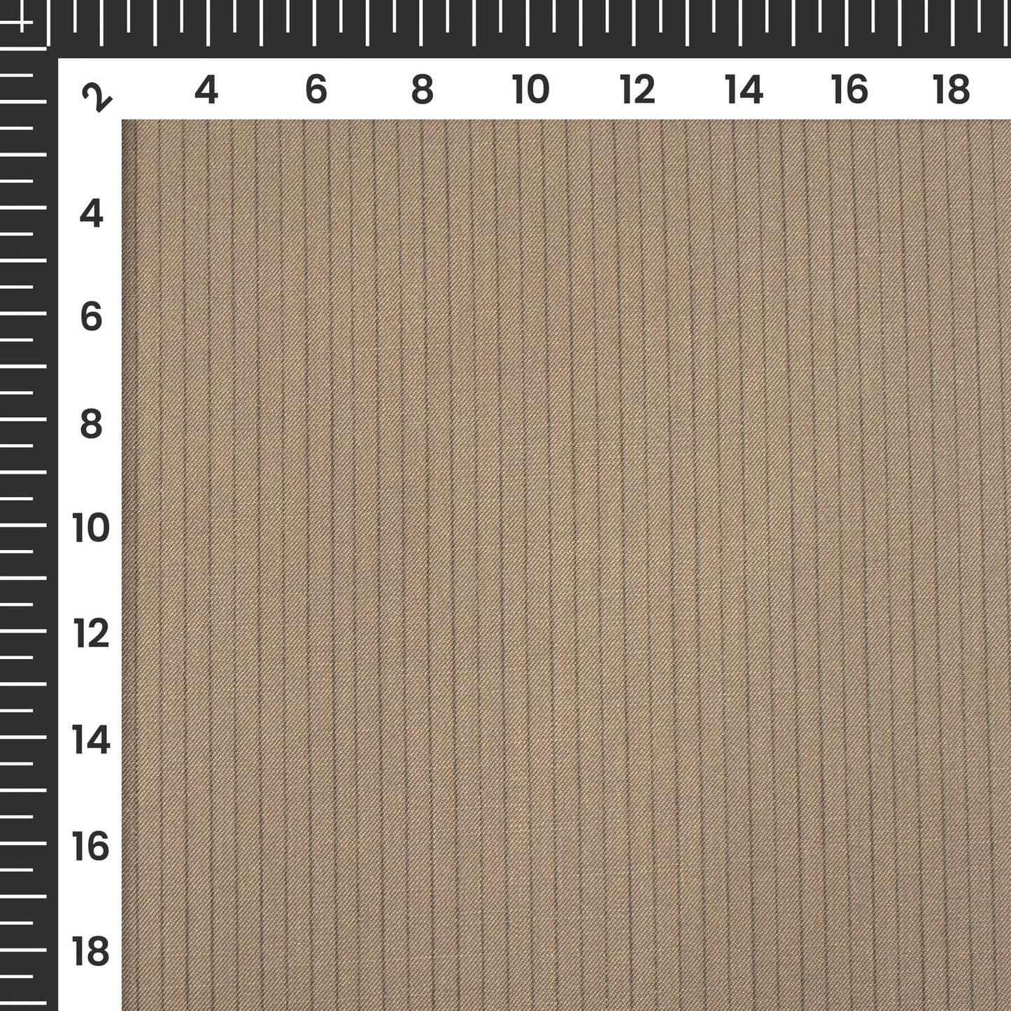Stone Grey Stripes Printed Luxury Suiting Fabric