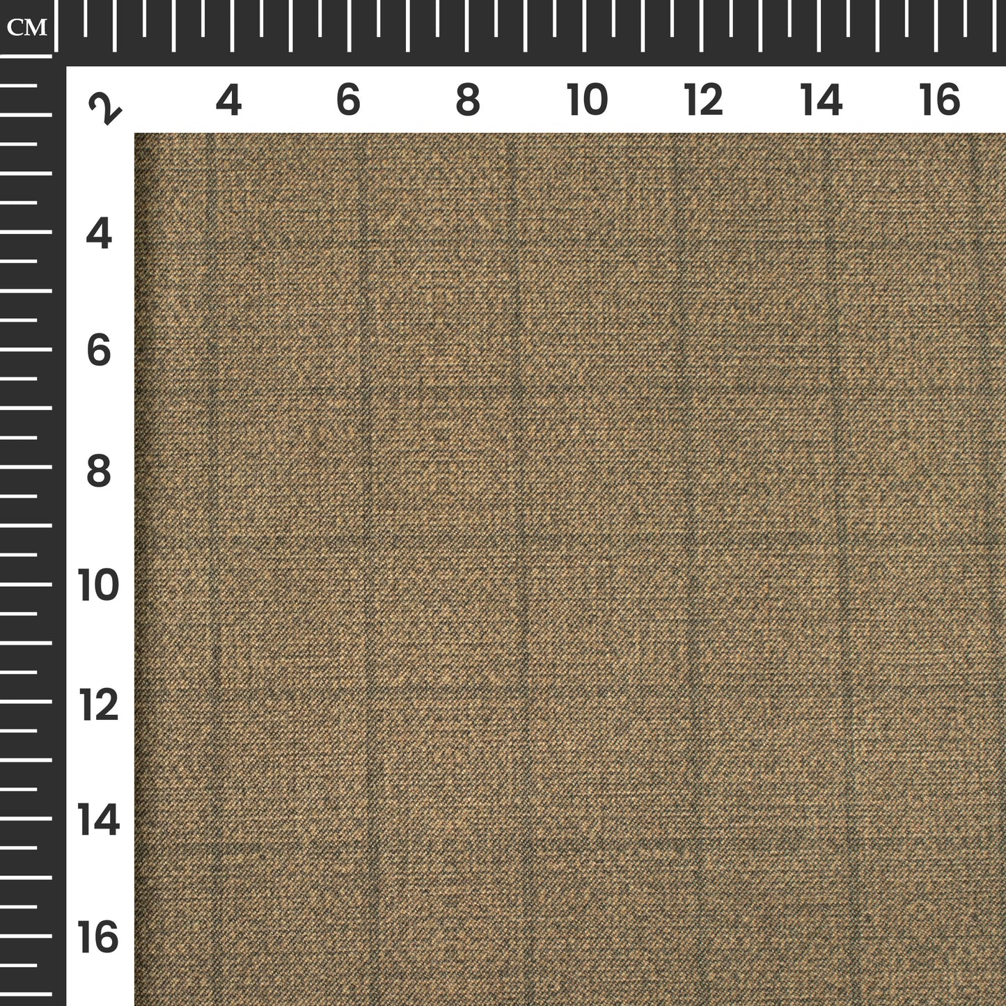 Brown Checks Printed Luxury Suiting Fabric