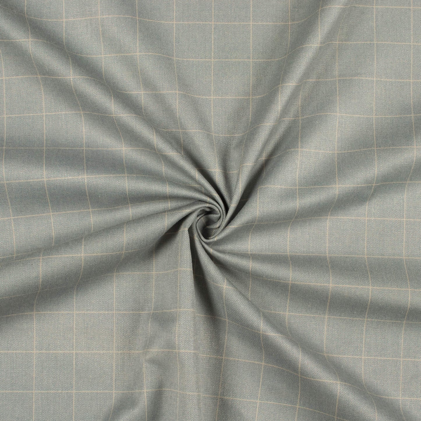 Dusty Blue Checks Printed Luxury Suiting Fabric