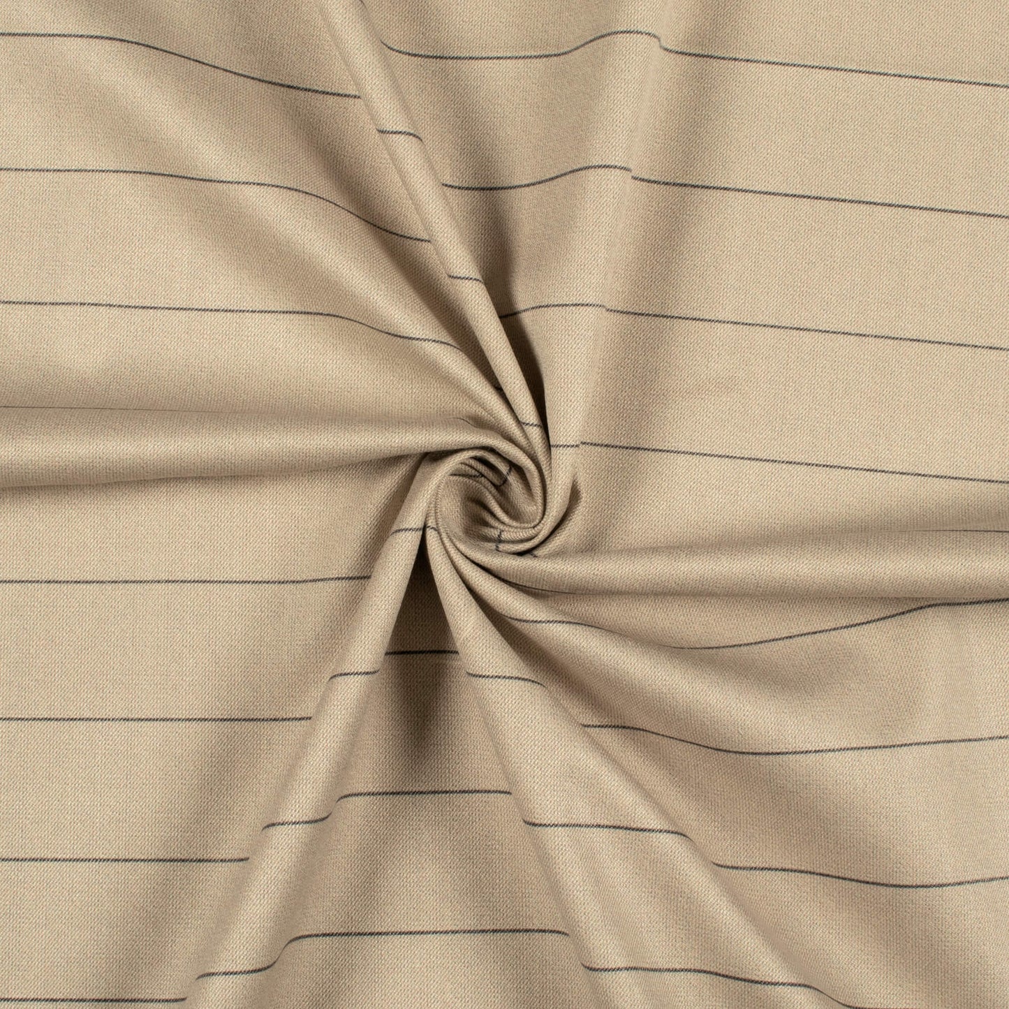 Linen Beige Stripes Printed Luxury Suiting Fabric