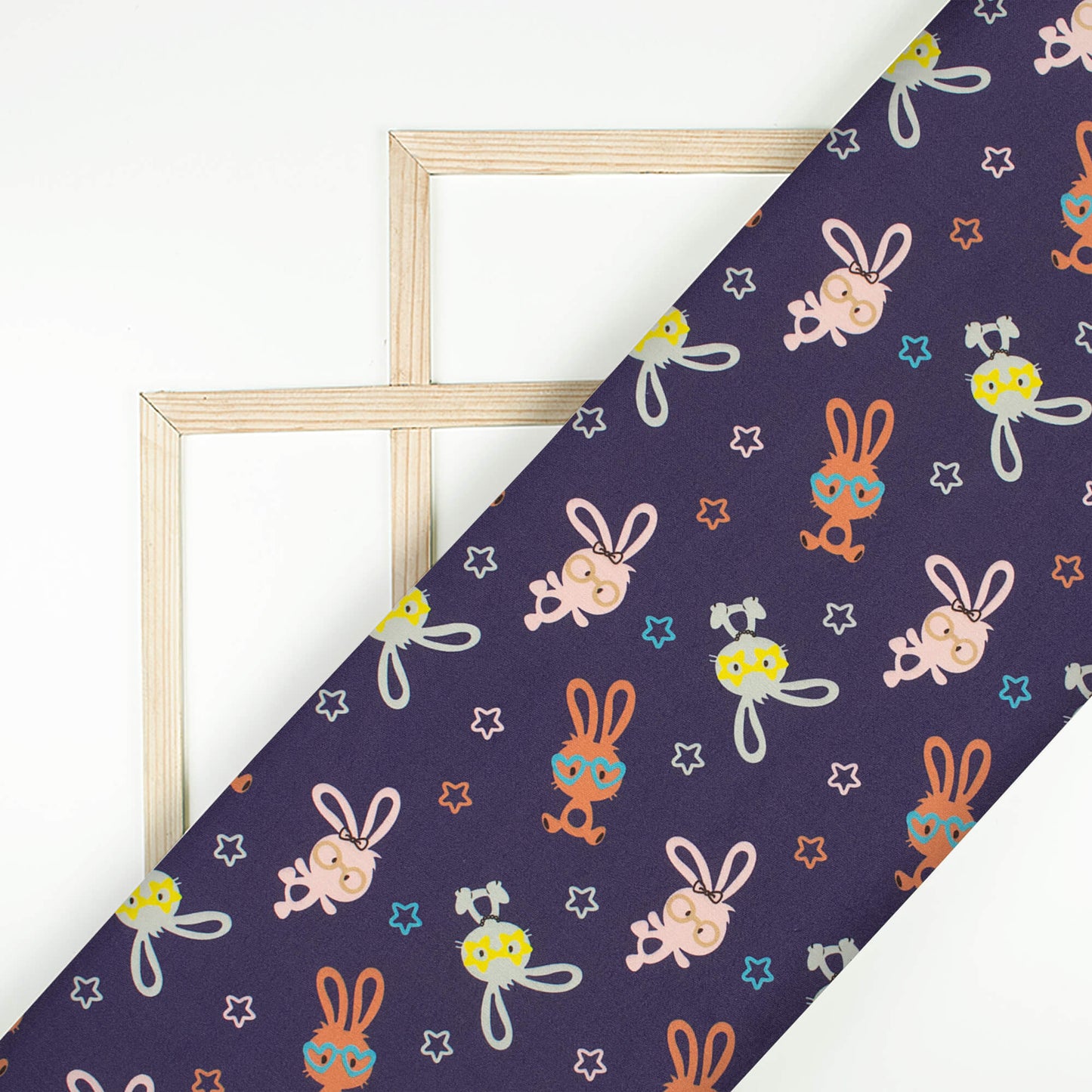 Funny Bunny Kids Print Poly Glazed Cotton Fabric