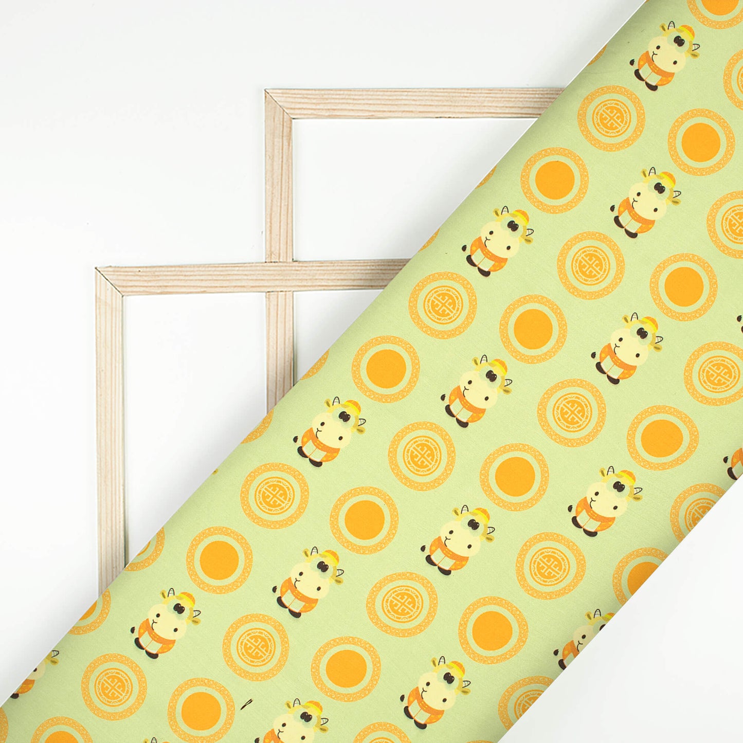 Cartoon Honeybee Kids Print Poly Glazed Cotton Fabric