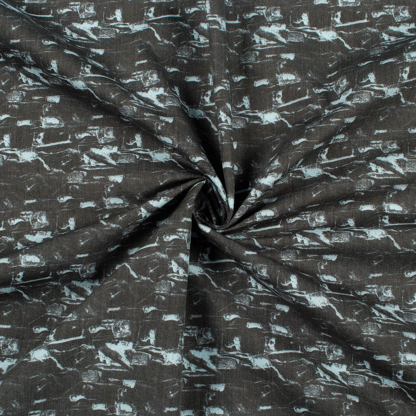 Black And Blue Abstract Printed Exclusive Shirting Fabric