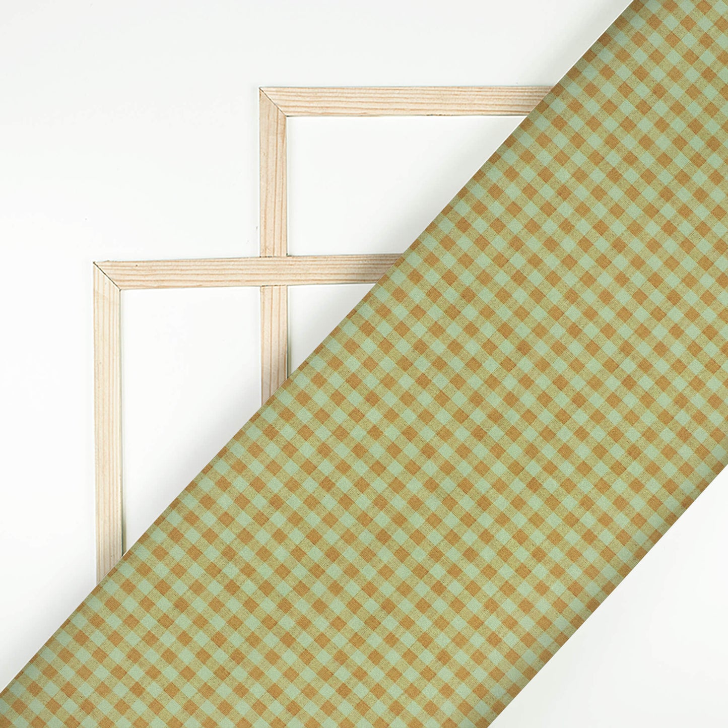 Laurel Green And Yellow Abstract Printed Exclusive Shirting Fabric