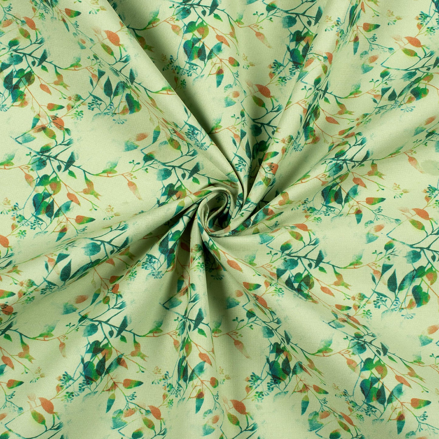 Green Leaf Printed Exclusive Shirting Fabric
