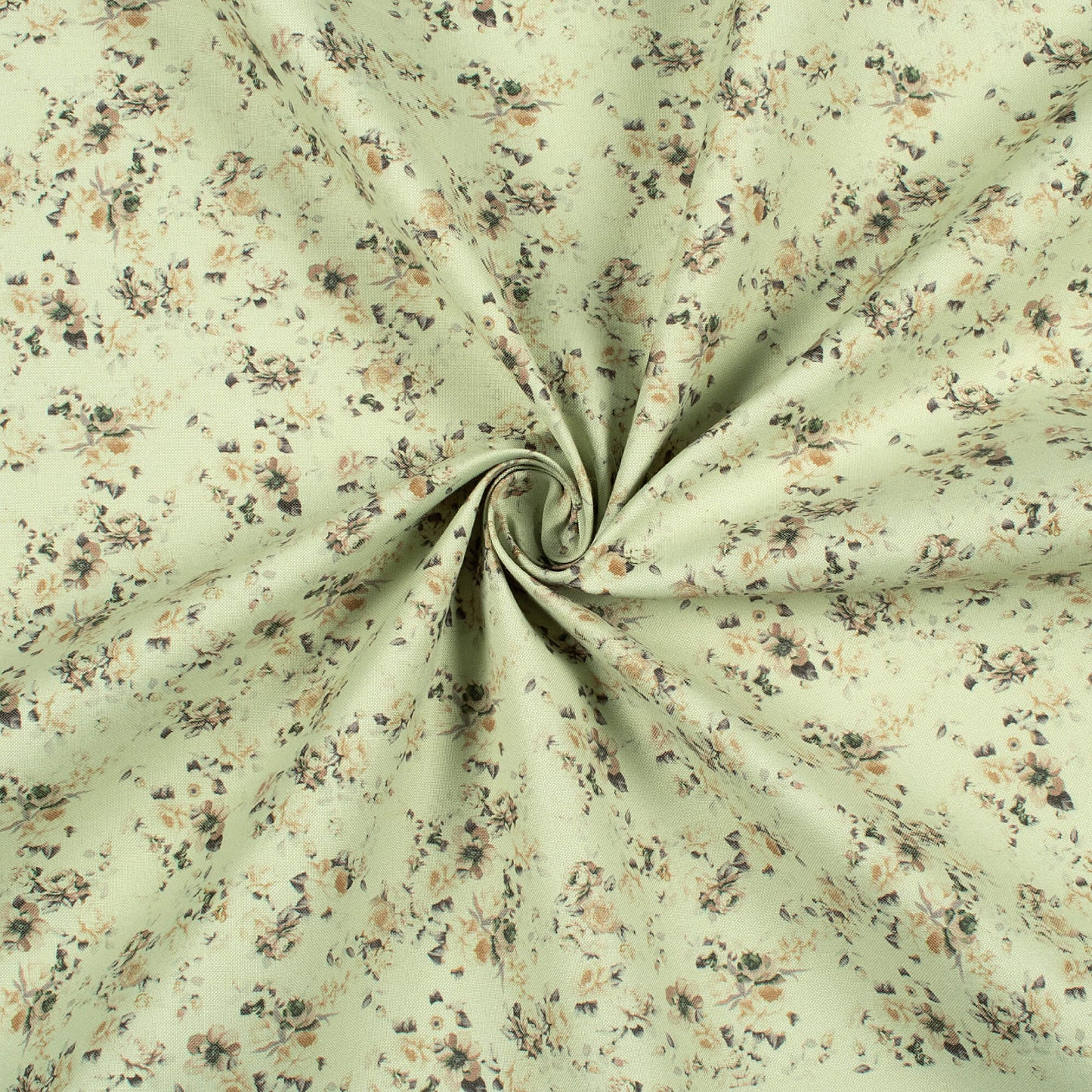 Laurel Green Floral Printed Exclusive Shirting Fabric