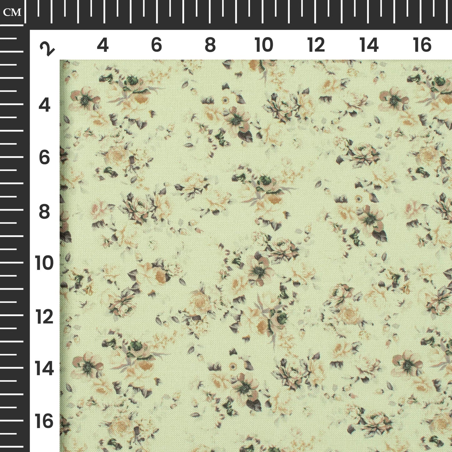 Laurel Green Floral Printed Exclusive Shirting Fabric