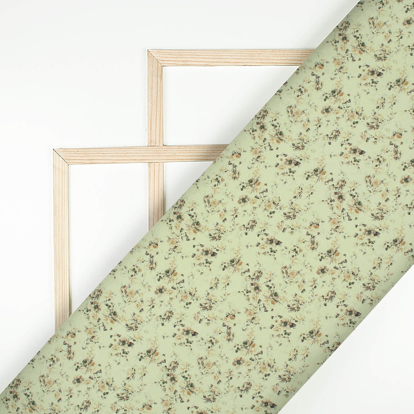Laurel Green Floral Printed Exclusive Shirting Fabric