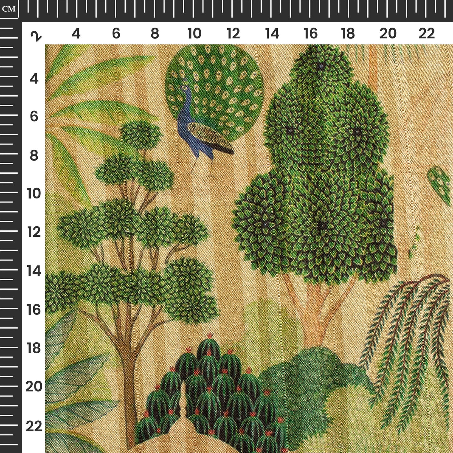 Vintage Park Madhuvanii Printed Art Tusser Silk Fabric