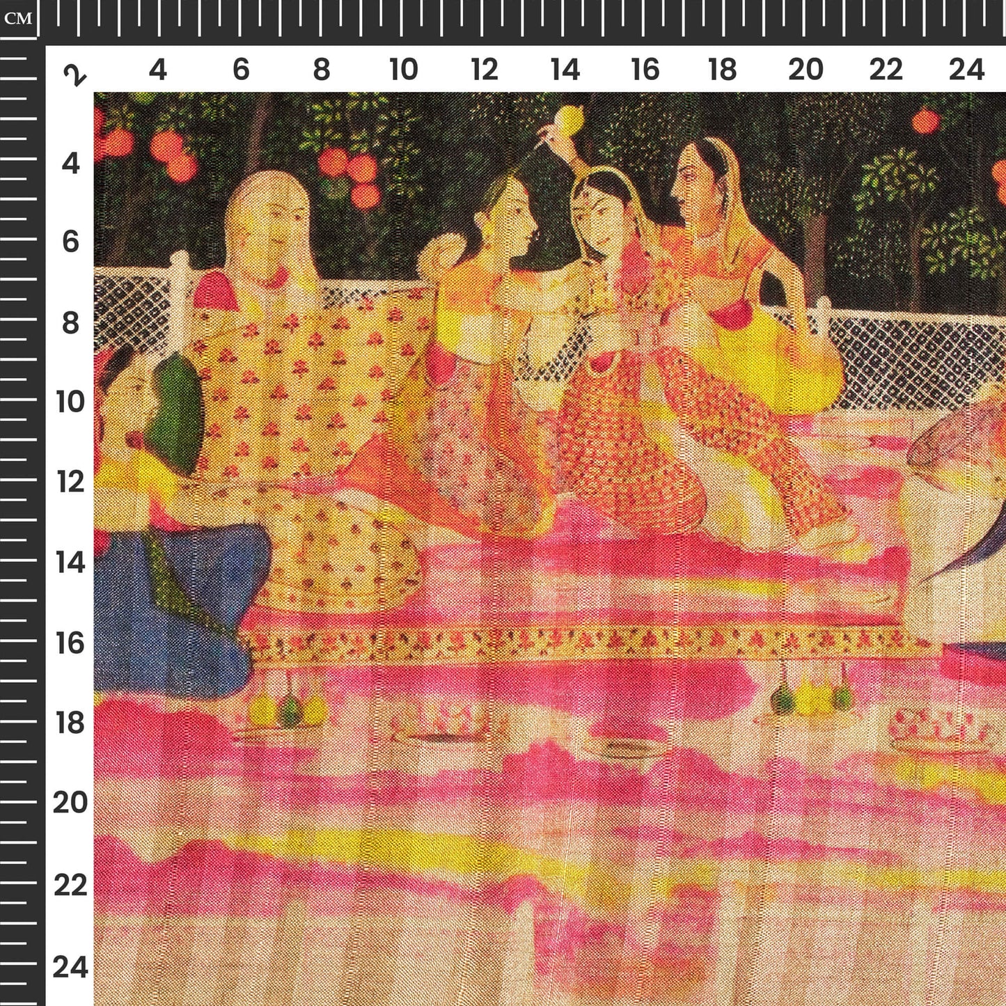 Traditional Art Madhubani Printed Art Tusser Silk Fabric