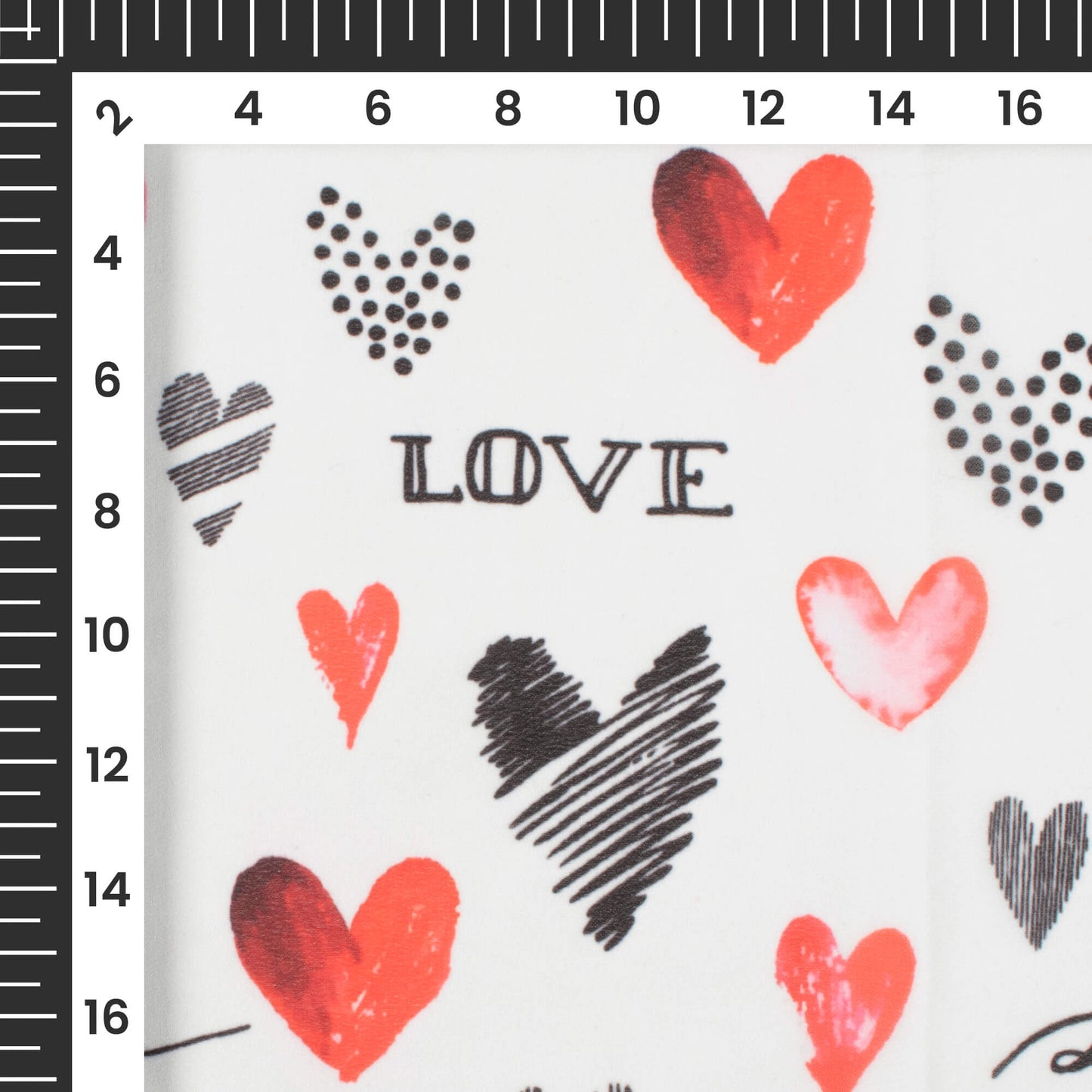 Valentine's Quirky Printed Georgette Fabric