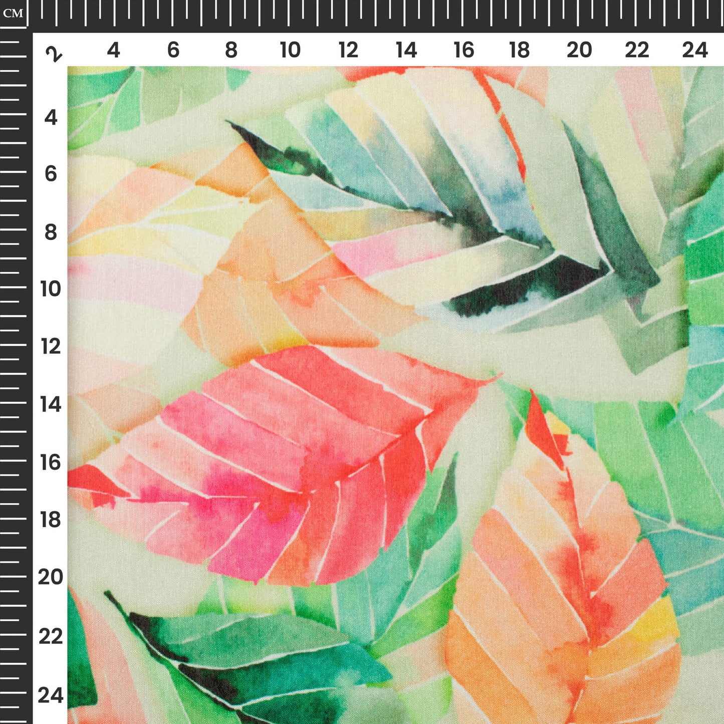 Exclusive Leafage Digital Print Poly Chinnon Chiffon Fabric