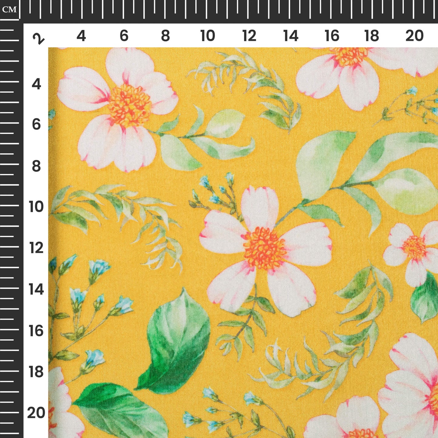 Vintage Floral Digital Print Poly Chinnon Chiffon Fabric
