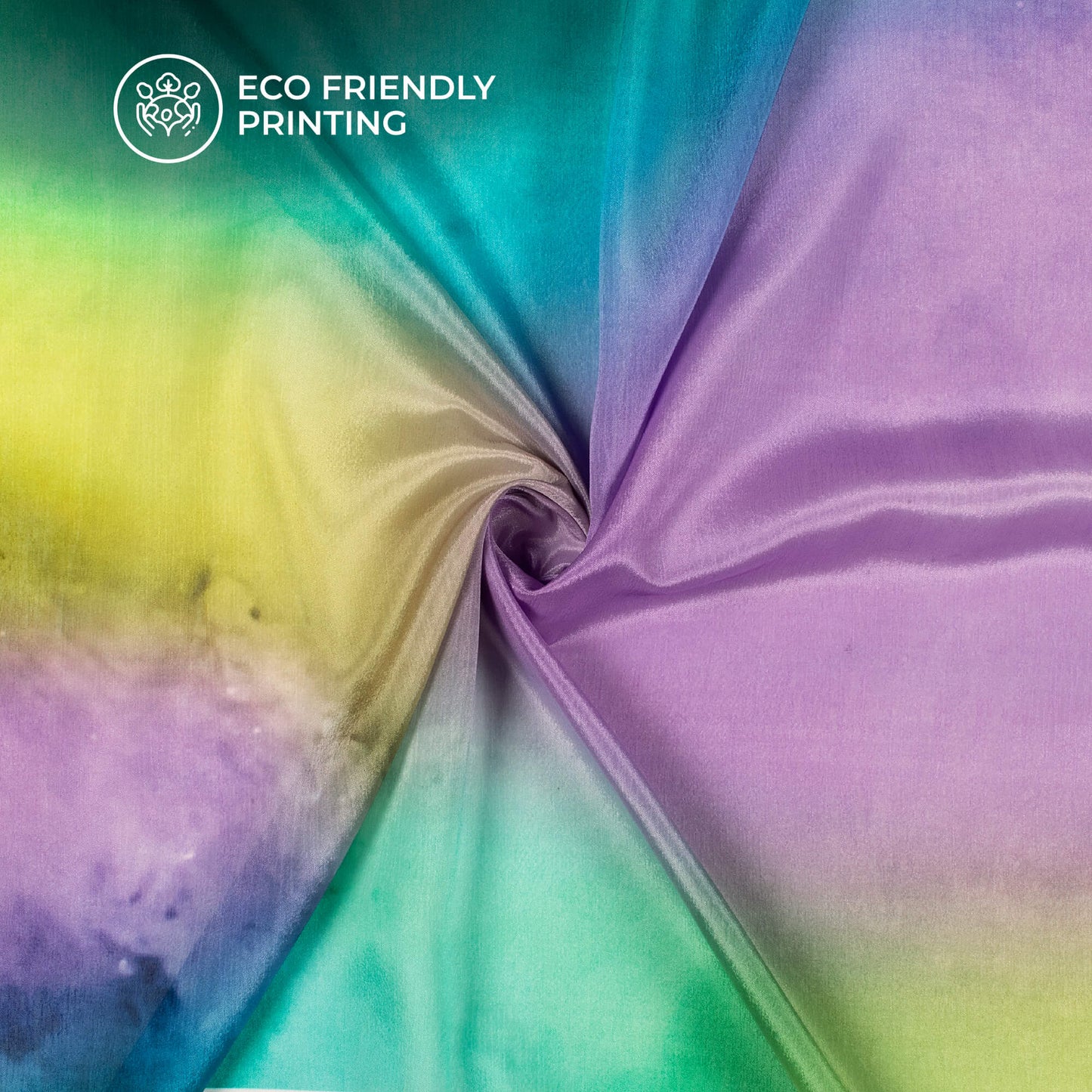 Tye And Dye Digital Print Poly Chinnon Chiffon Fabric