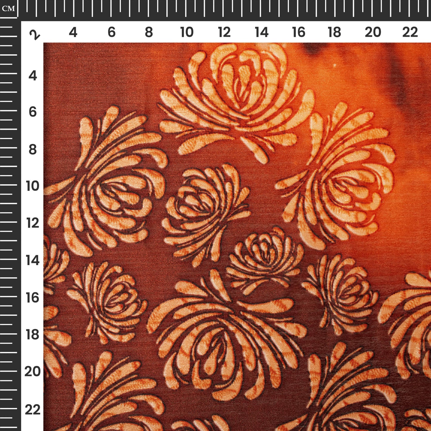 Trendy Tye And Dye Digital Print Poly Chinnon Chiffon Fabric
