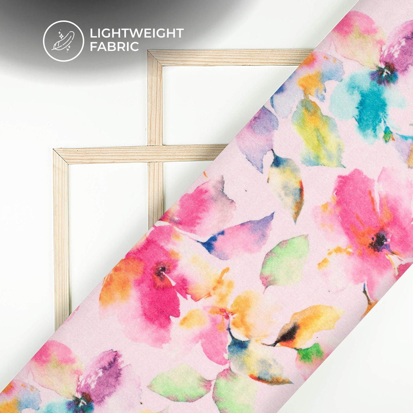 Beautiful Floral Digital Print Poly Chinnon Chiffon Fabric