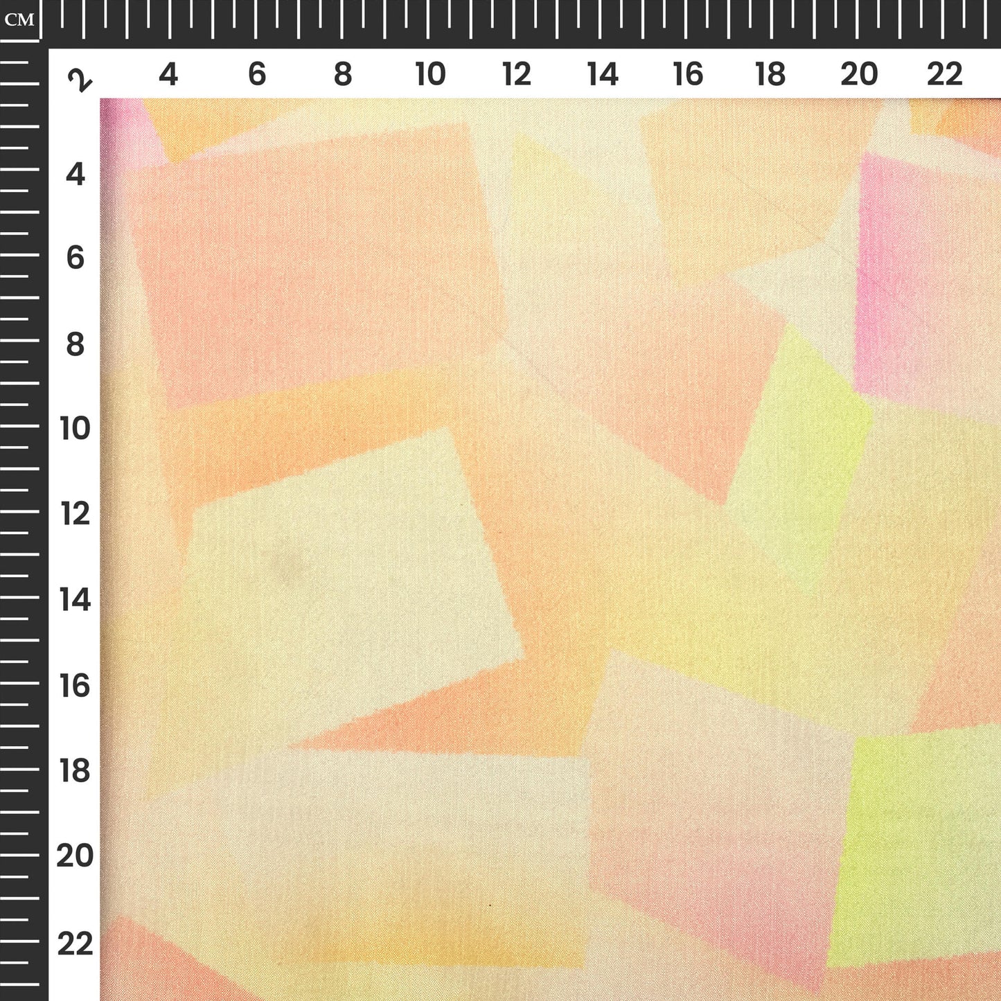 Square Geometric Digital Print Poly Chinnon Chiffon Fabric