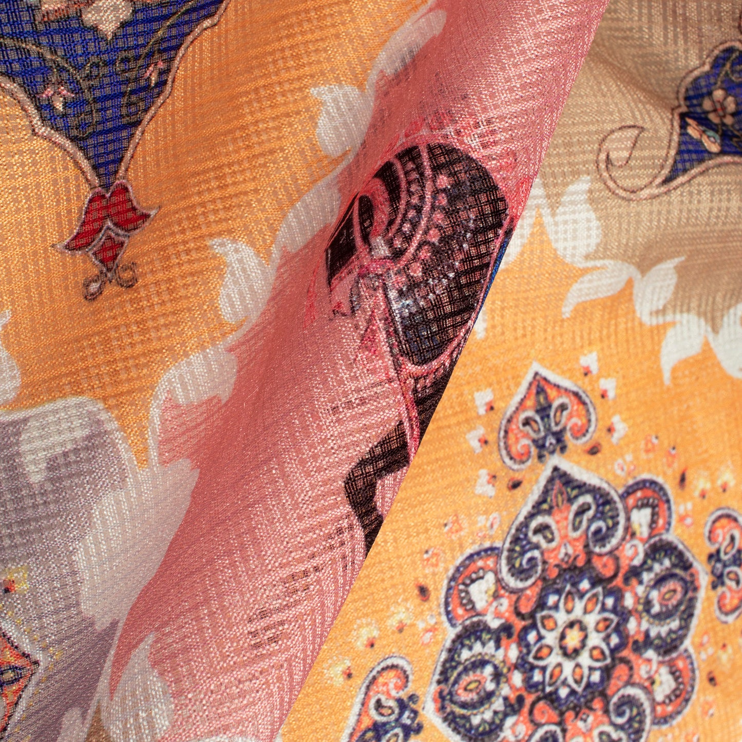 Exclusive Mughal Digital Print Kota Doria Fabric