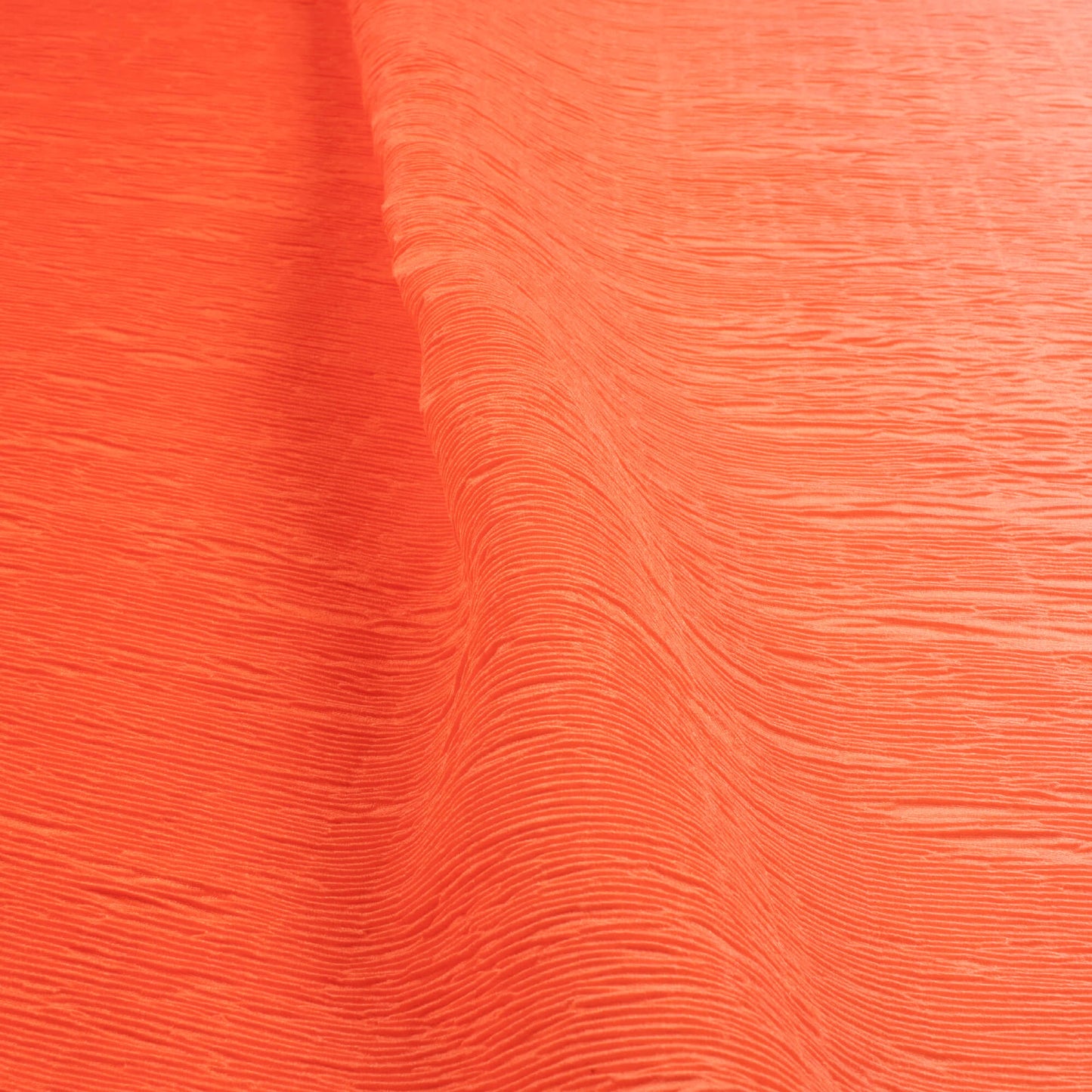 Red Ombre Pattern Digital Print Crepe Satin Pleated Fabric