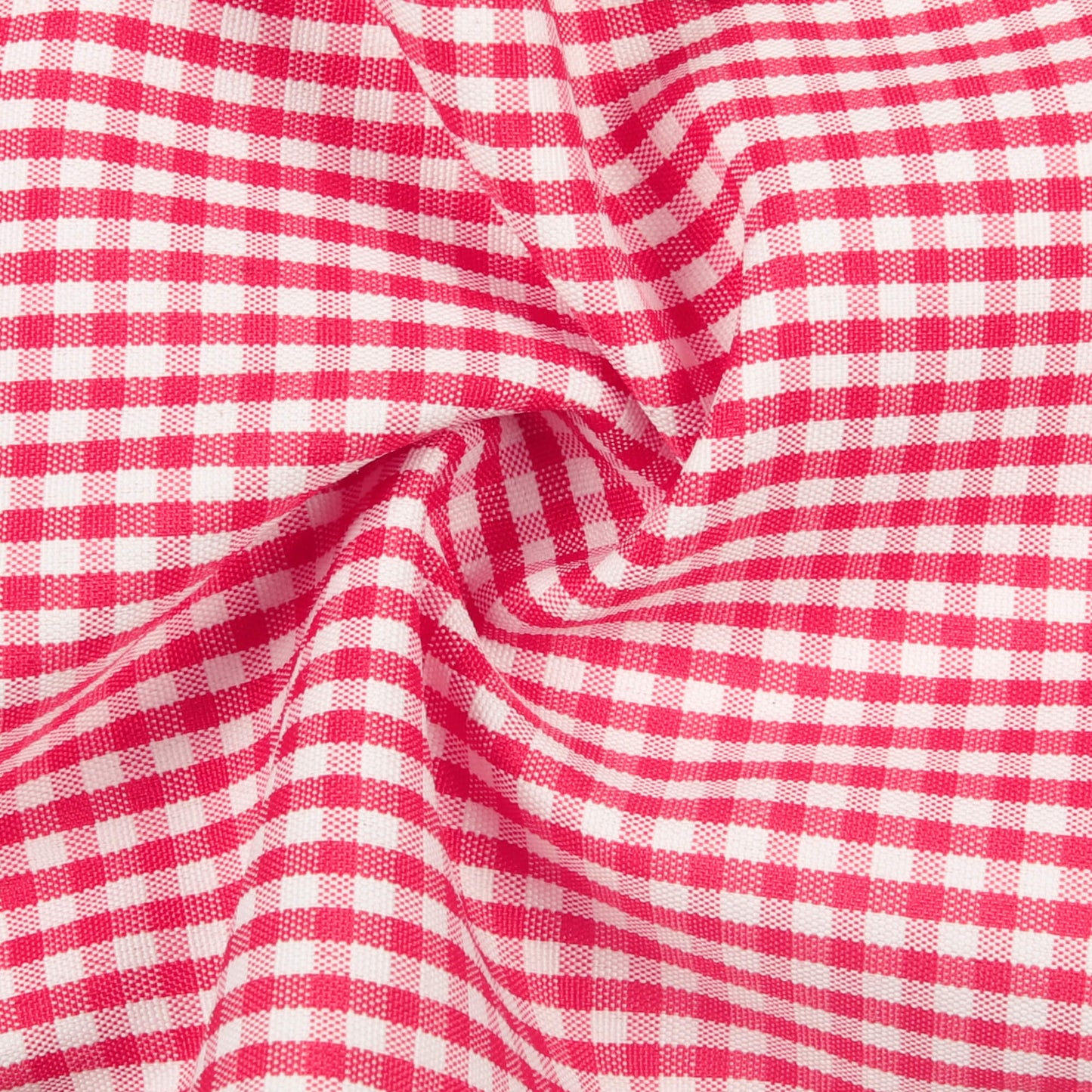 Red And White Checks Pattern Yarn Dyed Exclusive Shirting Fabric (Width 58 Inches)