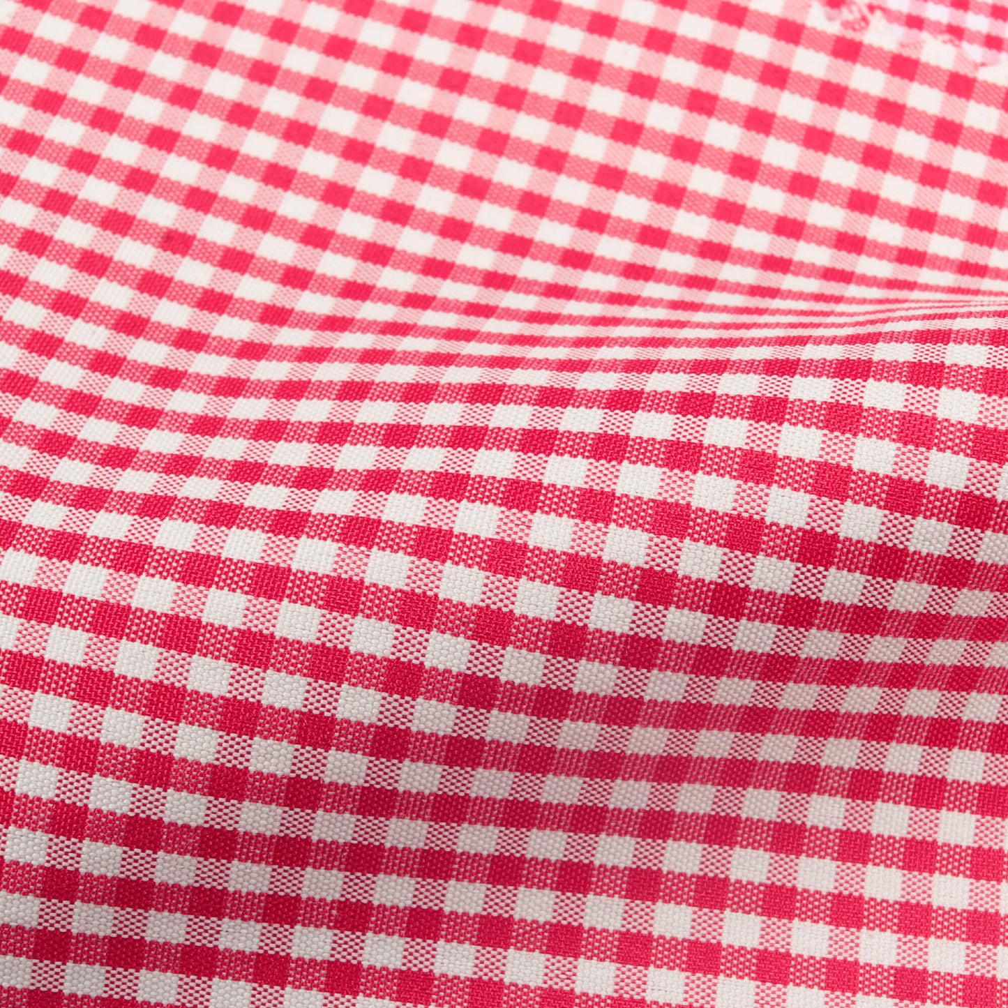 Red And White Checks Pattern Yarn Dyed Exclusive Shirting Fabric (Width 58 Inches)