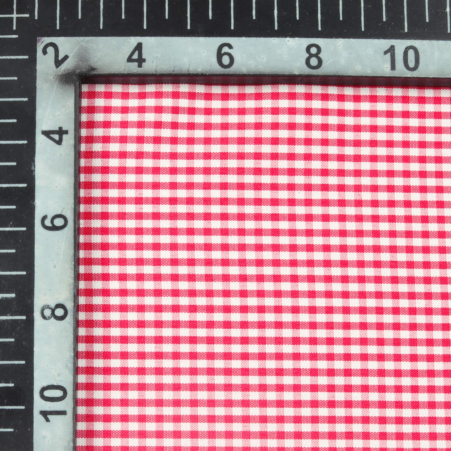 Red And White Checks Pattern Yarn Dyed Exclusive Shirting Fabric (Width 58 Inches)