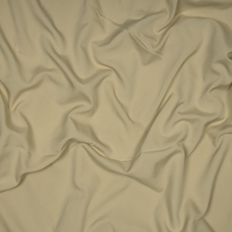 Light Cream Plain Crepe Fabric