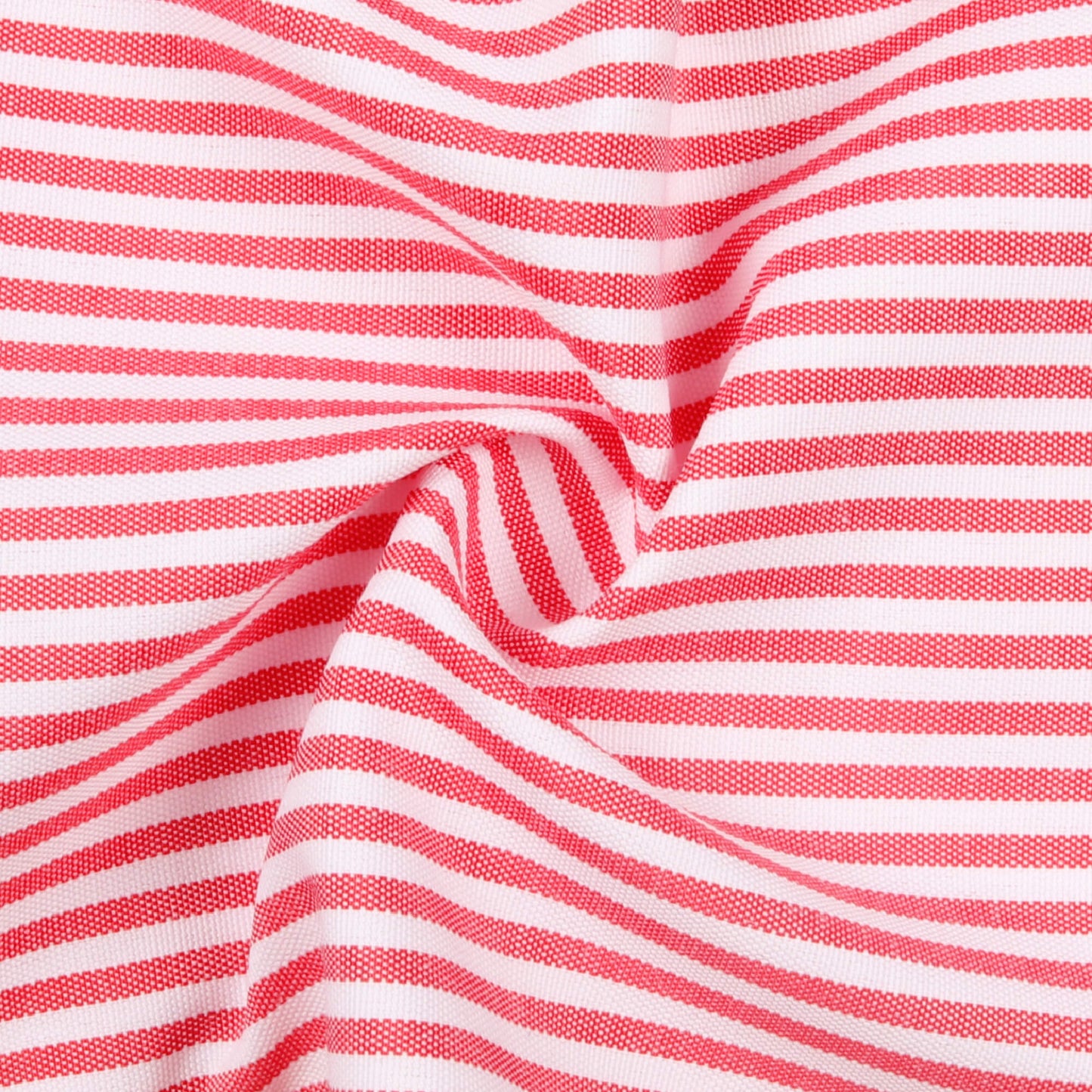 Red And White Stripes Pattern Yarn Dyed Exclusive Shirting Fabric (Width 58 Inches)