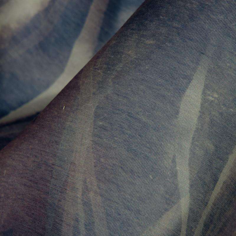 Beige Abstrcat Digital Print Chanderi Fabric - Fabcurate