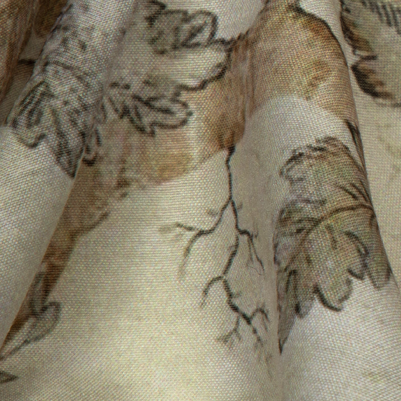 Pastel Green Ethnic Digital Print Muslin Fabric - Fabcurate