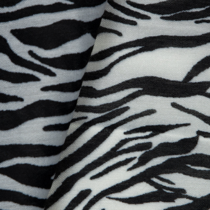 Black Animal Digital Print Muslin Fabric - Fabcurate