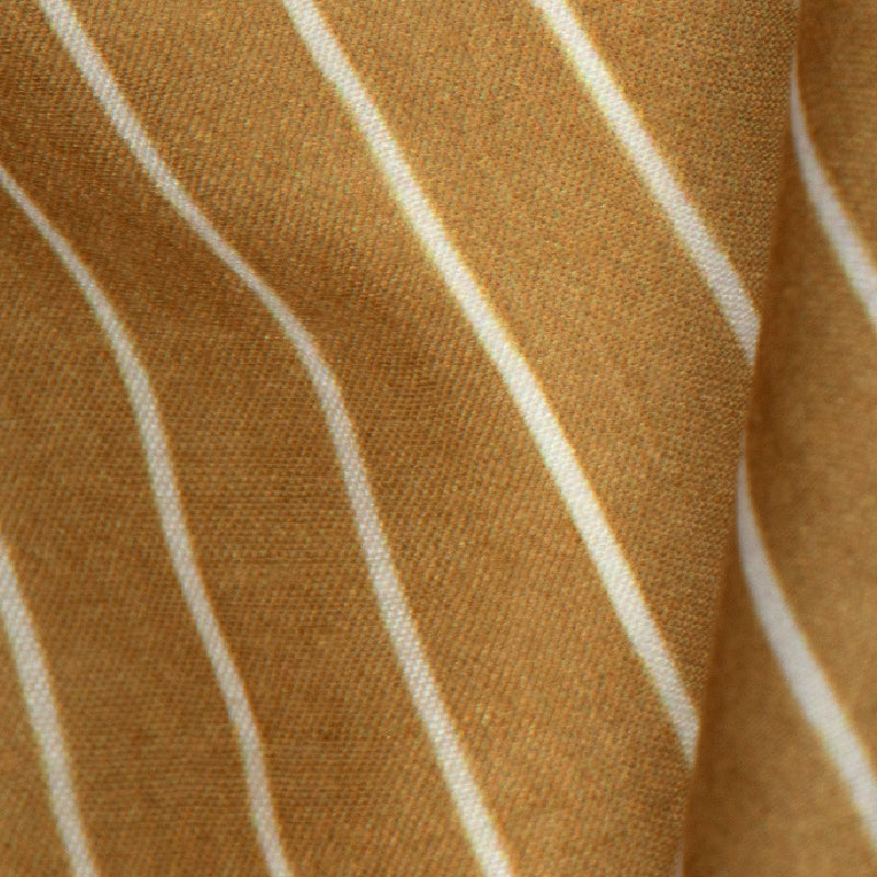 Beige Stripes Digital Print Muslin Fabric - Fabcurate