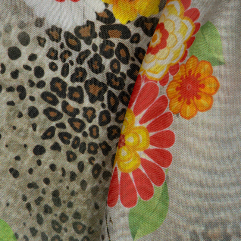 Multicolor Floral Digital Print Rayon Fabric - Fabcurate