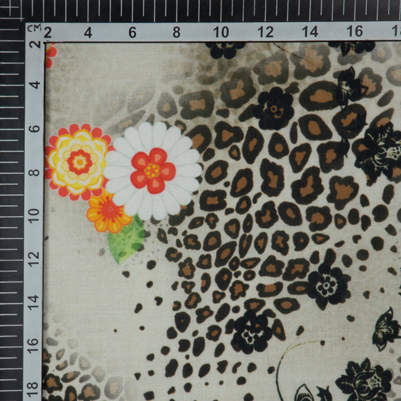 Multicolor Floral Digital Print Rayon Fabric - Fabcurate
