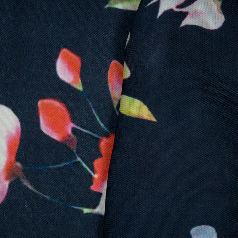 Multicolor Floral Digital Print Rayon Fabric - Fabcurate