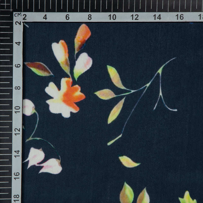 Multicolor Floral Digital Print Rayon Fabric - Fabcurate