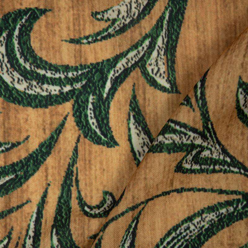 Beige Ethnic Digital Print Rayon Fabric - Fabcurate