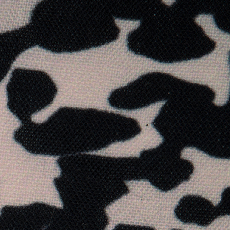 Black And Beige Animal Digital Print Rayon Fabric - Fabcurate