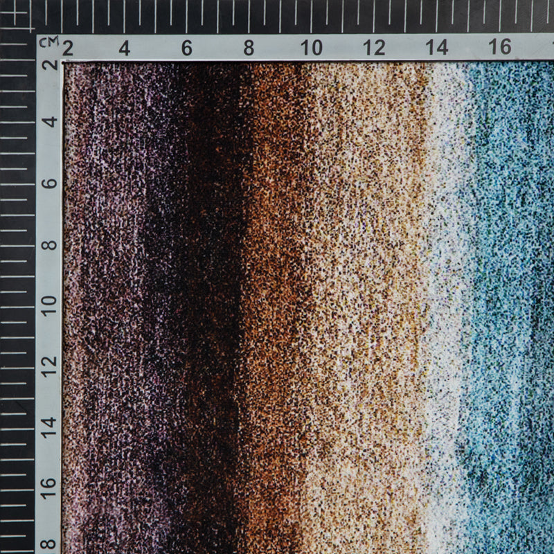 Multicolor Abstract Digital Print Crepe Silk Fabric - Fabcurate